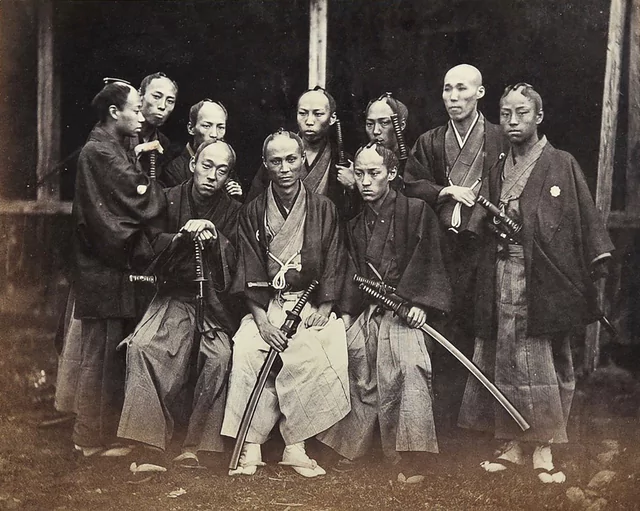 Grupa samurajów - Nagasaki 1864