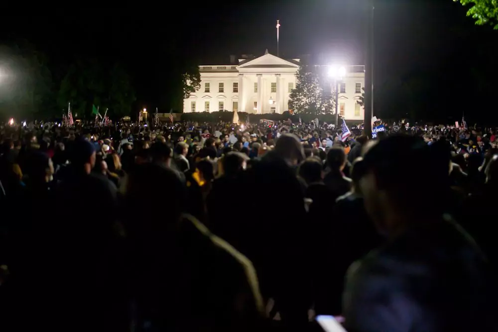 celebracja śmierci bin ladena pod białym domem