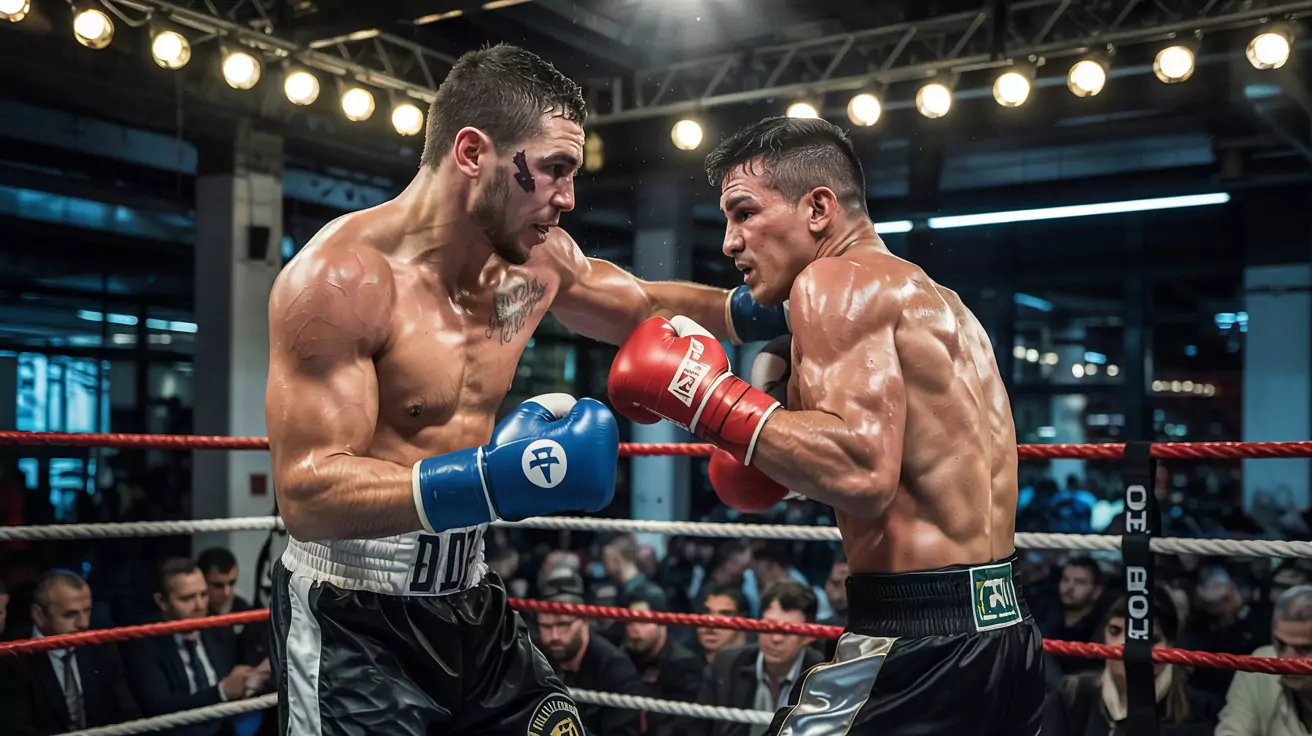 bokserzy walczący w ringu