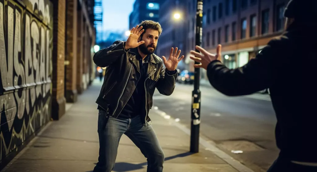mężczyzna unikający konfrontacji