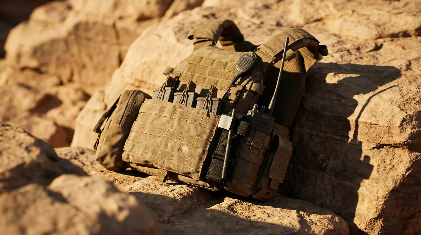 kamizelka Kandahar na pustynnym tle