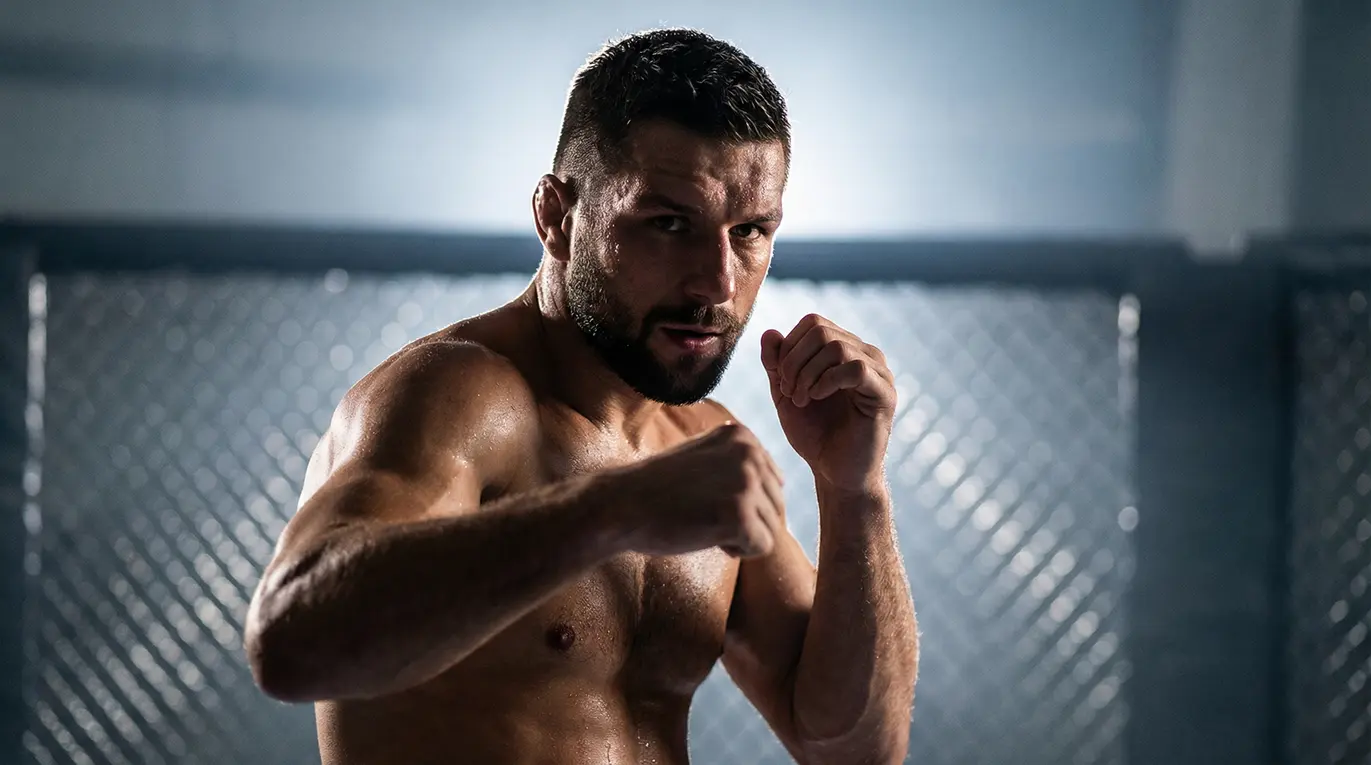 Mateusz Gamrot w akcji w octagonie UFC