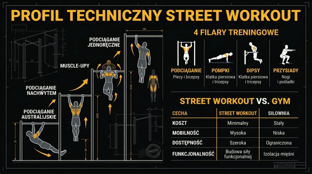 Street workout – progresja ćwiczeń i porównanie z siłownią