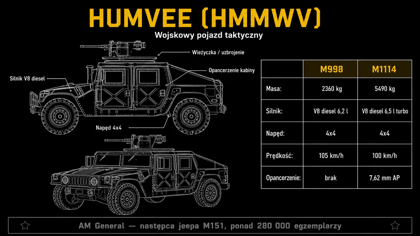 Infografika: Humvee – warianty i dane techniczne