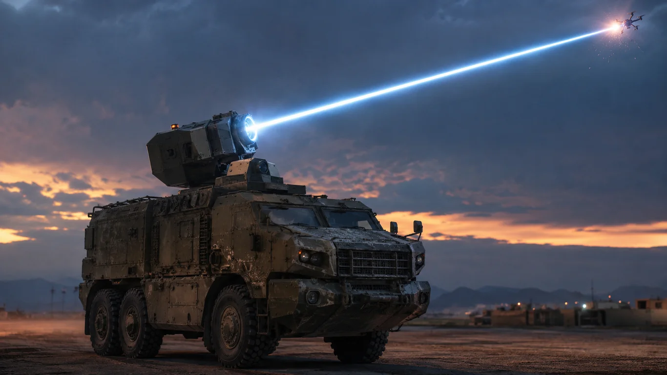 Broń laserowa – naziemny system energii skierowanej z głowicą laserową zwalczający drony i pociski.
