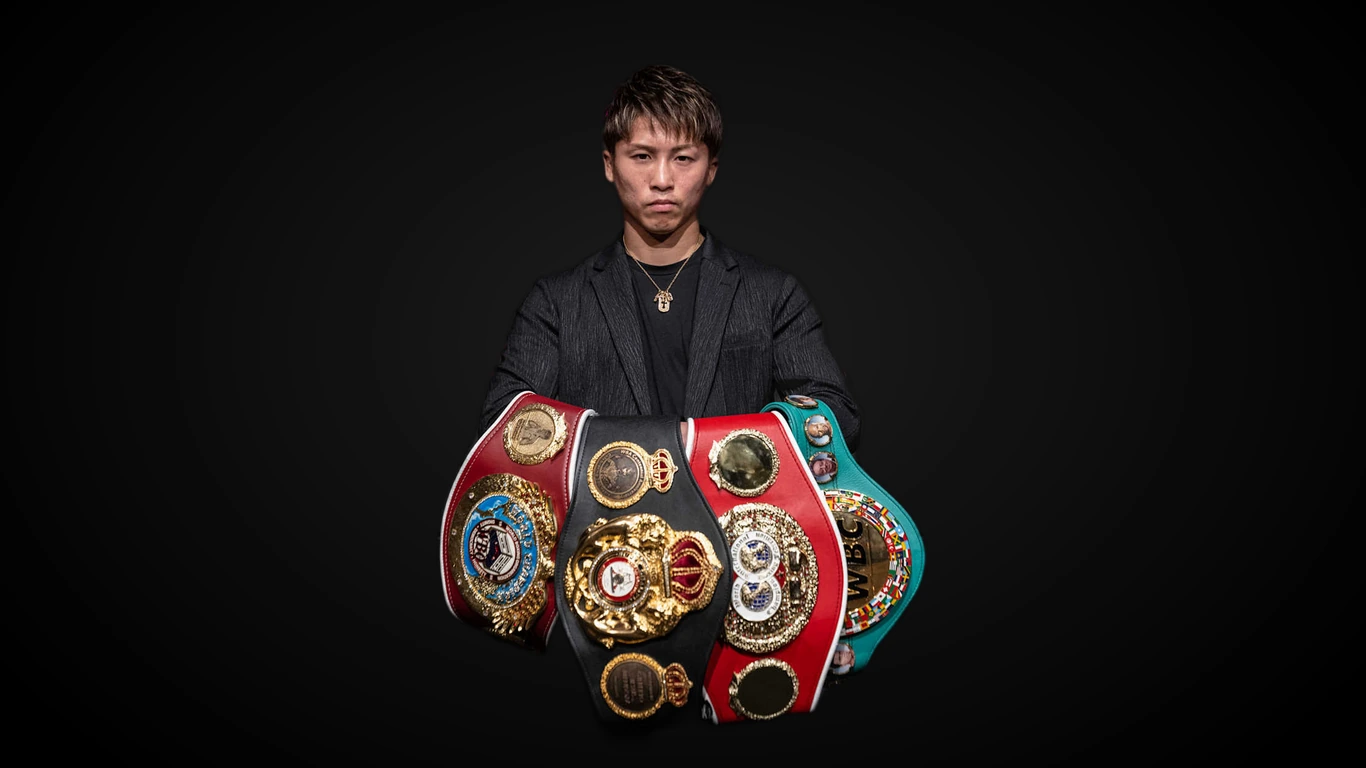 Naoya Inoue w ringu, japoński mistrz boksu „The Monster" w bokserskiej postawie.